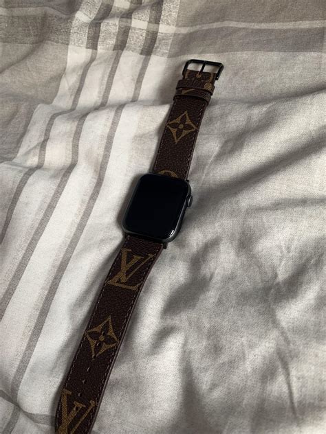 My hand stitched Louis Vuitton Apple Watch strap cut from a